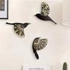 5Pcs Wooden Black Bird Wall Decor Art Vintage Gothic Home Decor for Living Room Bathroom Kitchen Decorations Indoor Outdoor Gift
