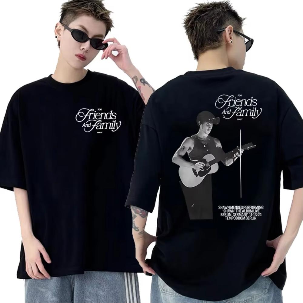 Rapper Shawn Mendes Album 2025 Merch T Shirt Men Women Hip Hop Pop Music Short Sleeve T-Shirt Vintage Cotton T-shirts Streetwear