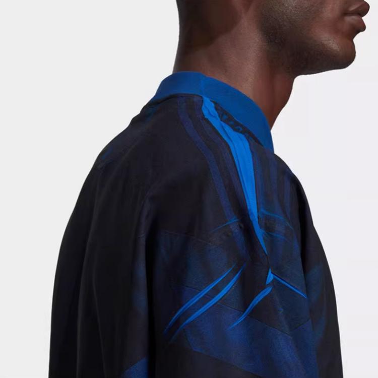 Adidas Originals Kangaroo Pocket Half-Zip Color Block Baseball Jacket Men Jackets Blue HC0426