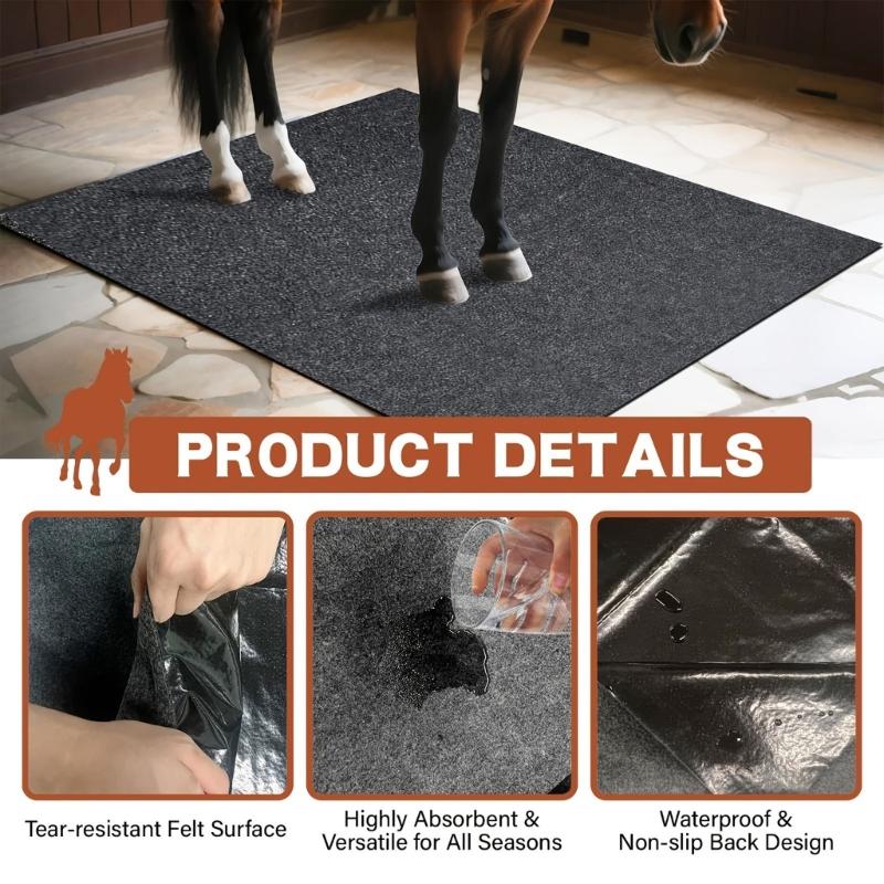 Waterproof Felt Stable Mat Nonslip Horse Floor Stable Mat Light weight Horse Stall Pad Easy To Clean for Floor Surfaces