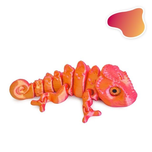 3D New Multi-joint Movable Simulation Eyes Printing Chameleon Figures for Home Accessories Kids Gift Living Room Decoration