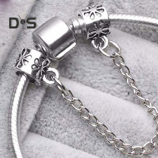 Women Bangle Multi Flower Clover Pendant Secure Closure Rhinestone Decor Alloy Adjustable Bracelet Prom Dating Work Wrist Jewelry