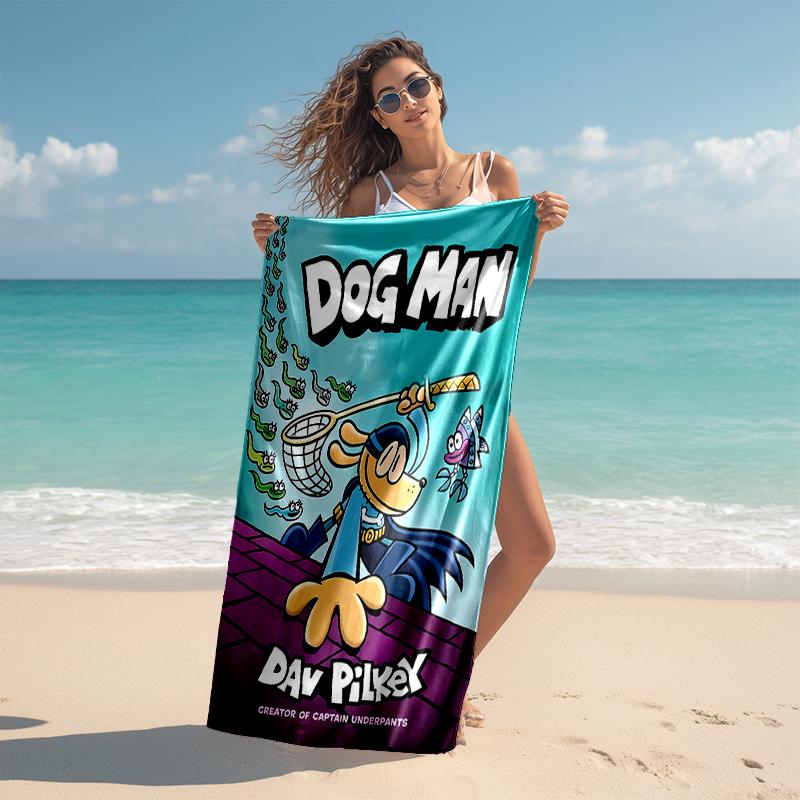 1pc DogMan1 Beach Towel, Comfortable and Thick, and Swimming/Bath/Picnic/Camping Towel, Suitable for Seaside Beaches