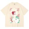 230 Gsm 100% Cotton Demon Slayer V42 Demon Tanjiro Print Unisex Heavy Cotton T Shirt