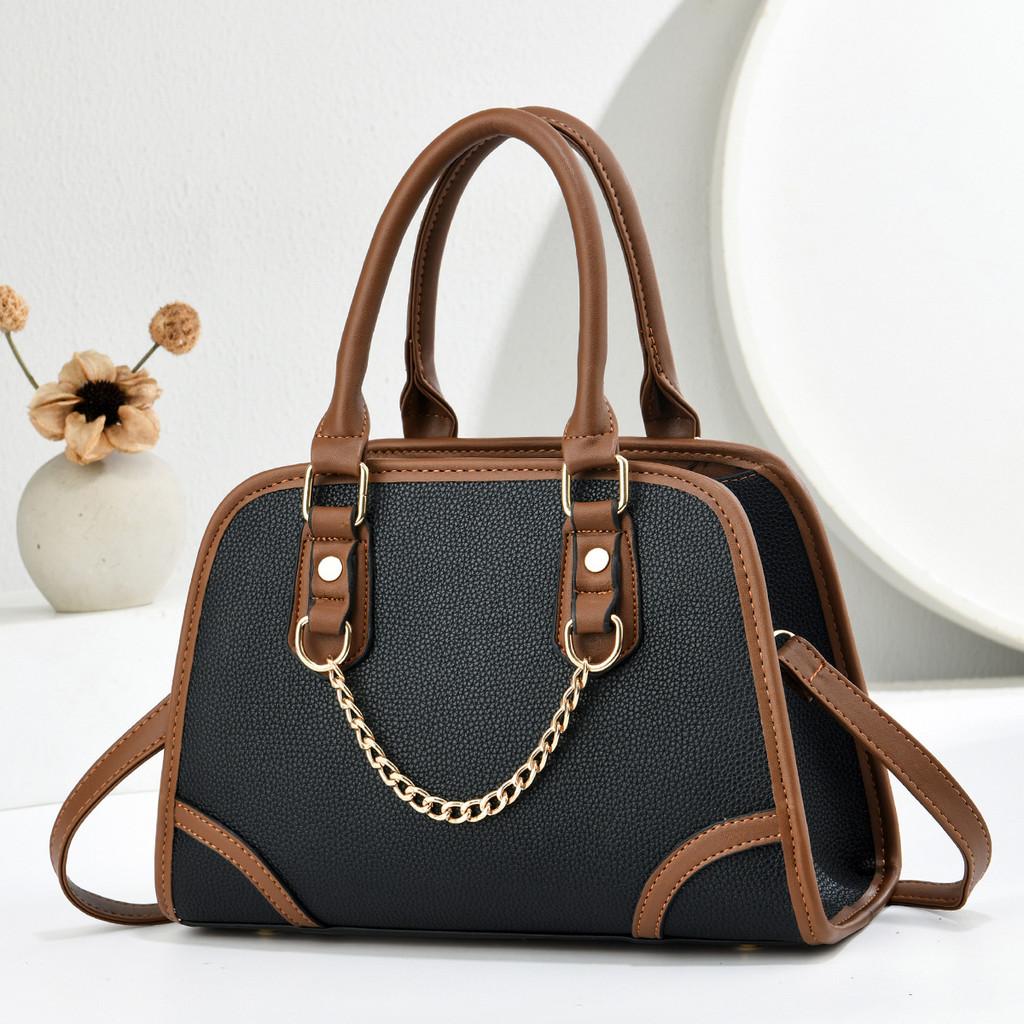 Vintage Pu Shell Shape Handbag With Zipper Pocket For Daily Use Womens Fashion