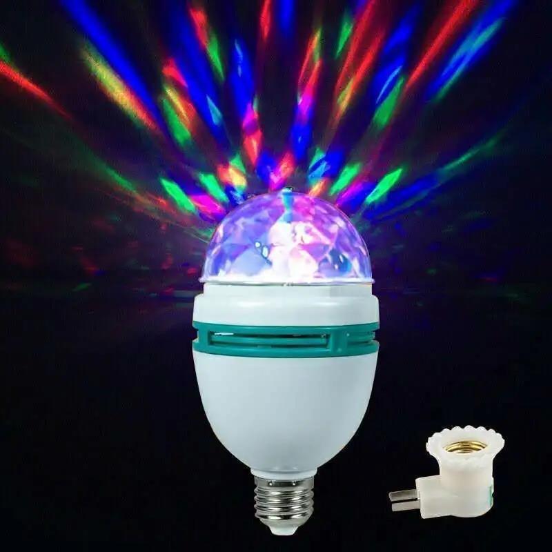 RGB Stage Magic Ball Light 360° Full Rotation Color Changing USB Plug for Bar Club DJ Show Anniversary Party Decor