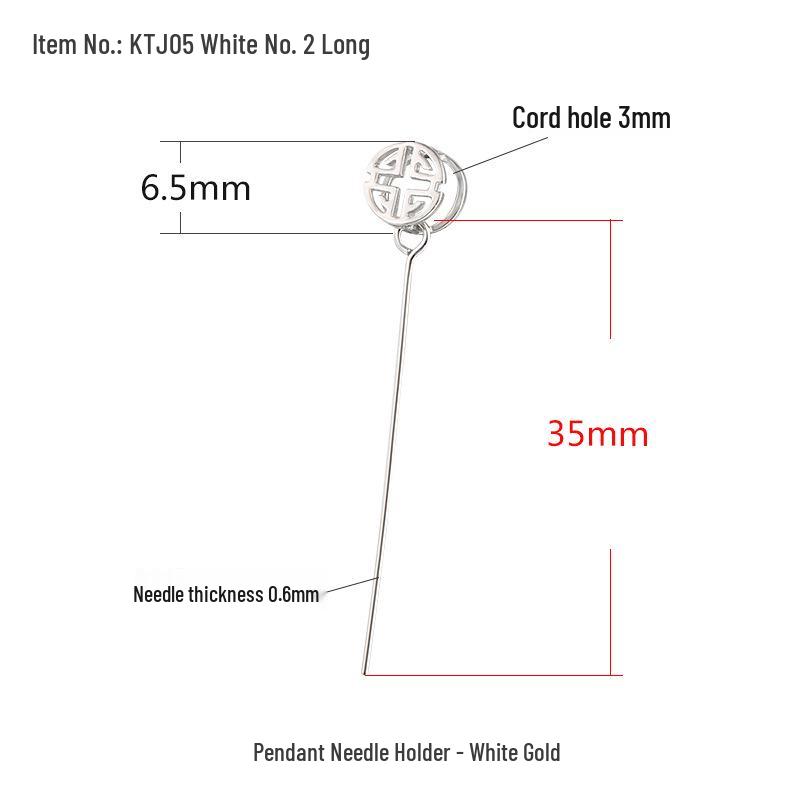 

S925 Sterling Silver Auspicious Jade Buddha Pendant Necklace with DIY Long Pin