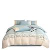 Light Luxury 100% Long-Staple Cotton Embroidered Bedding Set - High-End Four-Piece Pure Cotton for All Seasons.