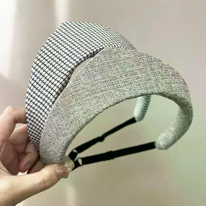 1 Stück Retro Breiter Rand Krone Stirnband Eleganter Stil Kronenförmiges Haarband Freizeit Kopfbedeckung Verstellbar Modischer Haarreif