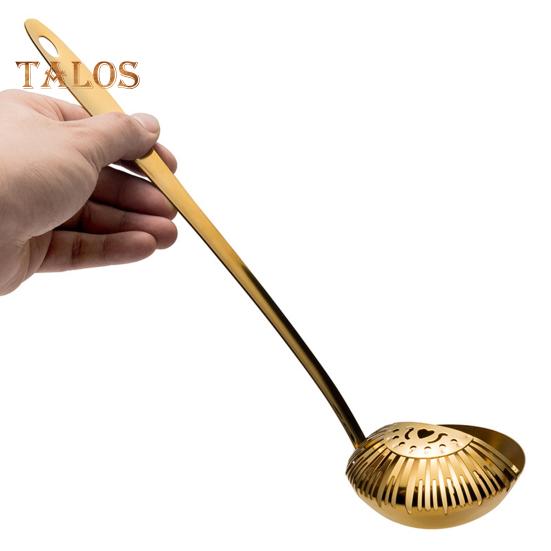 Nerezová skimmerová lžíce na smažení Vaření 2 v 1 štěrbinová lžíce s dlouhou rukojetí Cedník sítko Naběračka na těstoviny Hotpot nudle