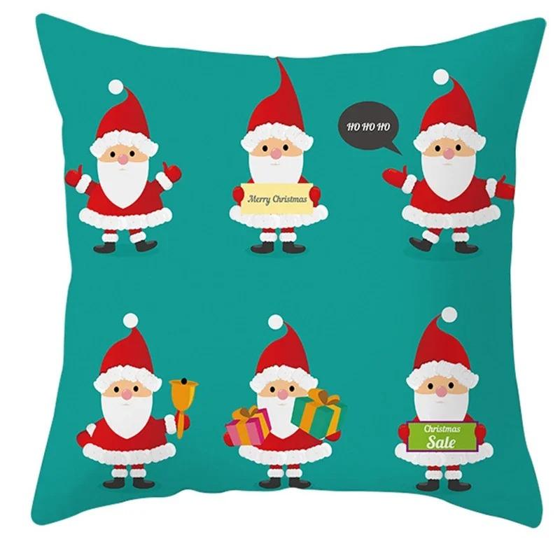 Christmas Themed Pillowcases Car Accessories Office Santa Claus Living Room Sofa Home Pillowcases