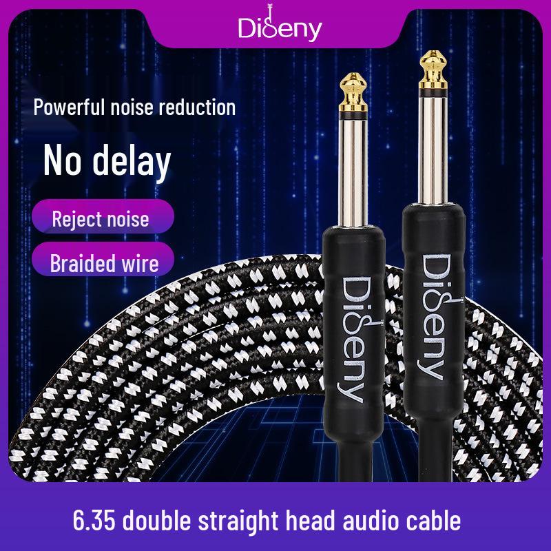 Noise-Cancelling 6.5mm Guitar Patch Cable - 3m/10m for Electric/Bass/Acoustic Amplifiers