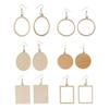Geometric Earrings Wooden Drop Ear Stud For Women