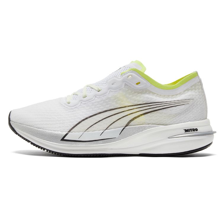 

Puma Deviate Nitro Foam Lace-Up Fabric Synthetic Leather Cushioning Breathable Sweat-Absorbing Low-Top Running Shoes Women sneaker 194453-05 35.5