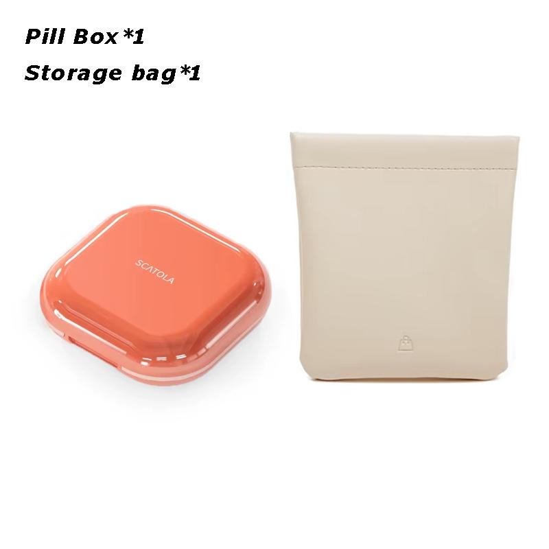 Mini Pill Box Travel Pill Box Lightweight 4 Compartment Pocket Pill Container Daily Portable Medicine Storage Box