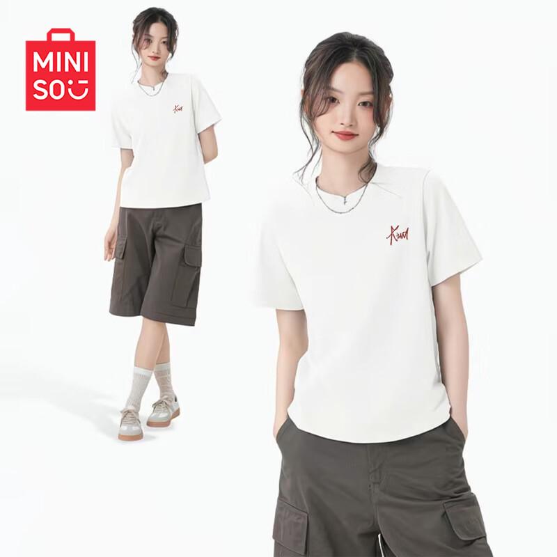 MINISO Women's Regular Fit Short Sleeve T-Shirt