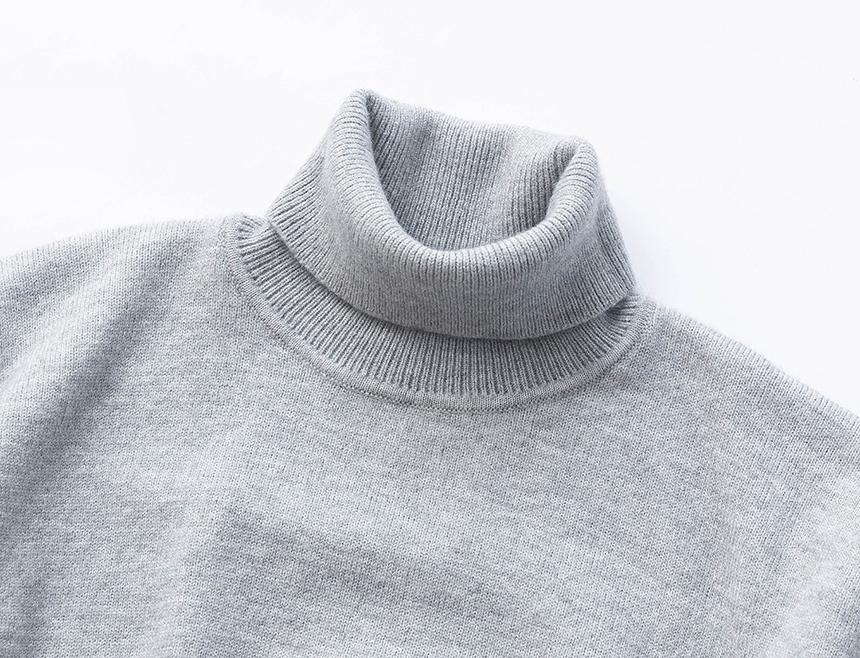 Beullumeol Pbt Wool Turtleneck Knit - Melange Gray