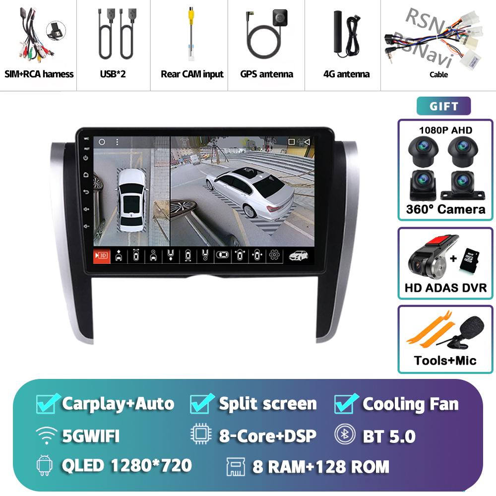 Android 14 Carplay Auto For Toyota Allion 2007 - 2020 Car Radio 4G+WIFI Player Multimedia Stereo Navigation Video GPS Head Unit