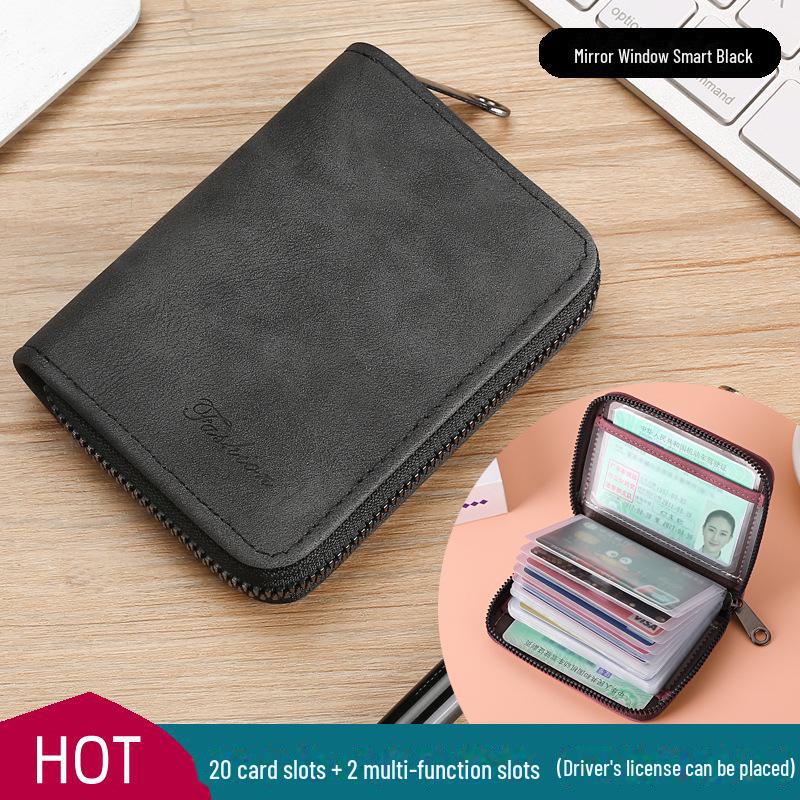 

Изысканный компактный держатель для карт: Ультратонкий дизайн с несколькими отделениями для мужчин и женщин, идеальный вариант для водительских прав и хранения большого объема информации.