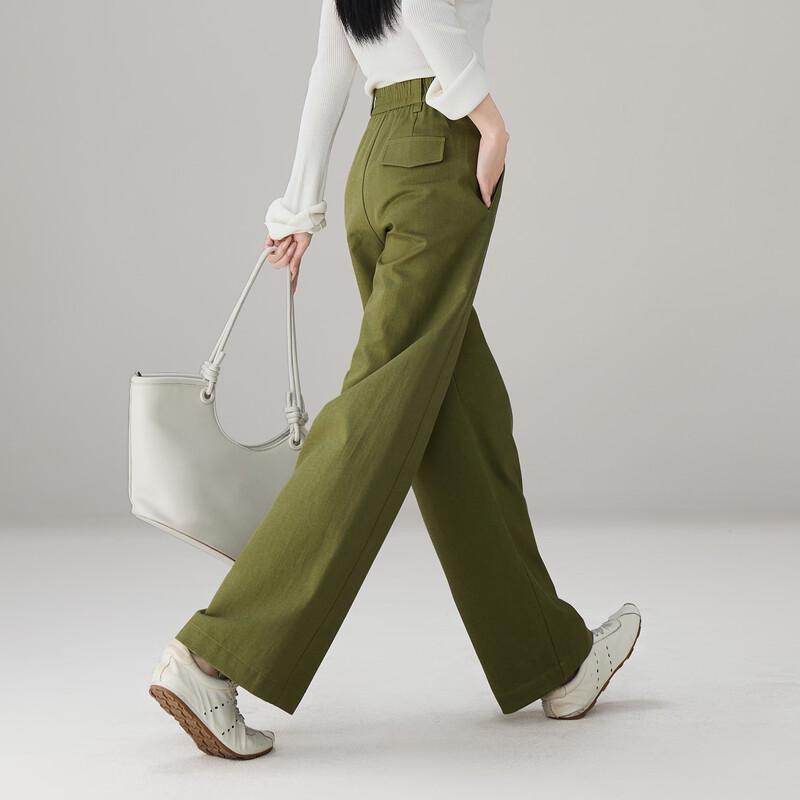 SOFSIL Women's High-Waisted Flowy Wide-Leg Trousers