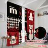 2pcs,2D plane printing Print Curtains Christmas elements Polyester Woven (without rod) All Seasons Ldeal for Various Room Types