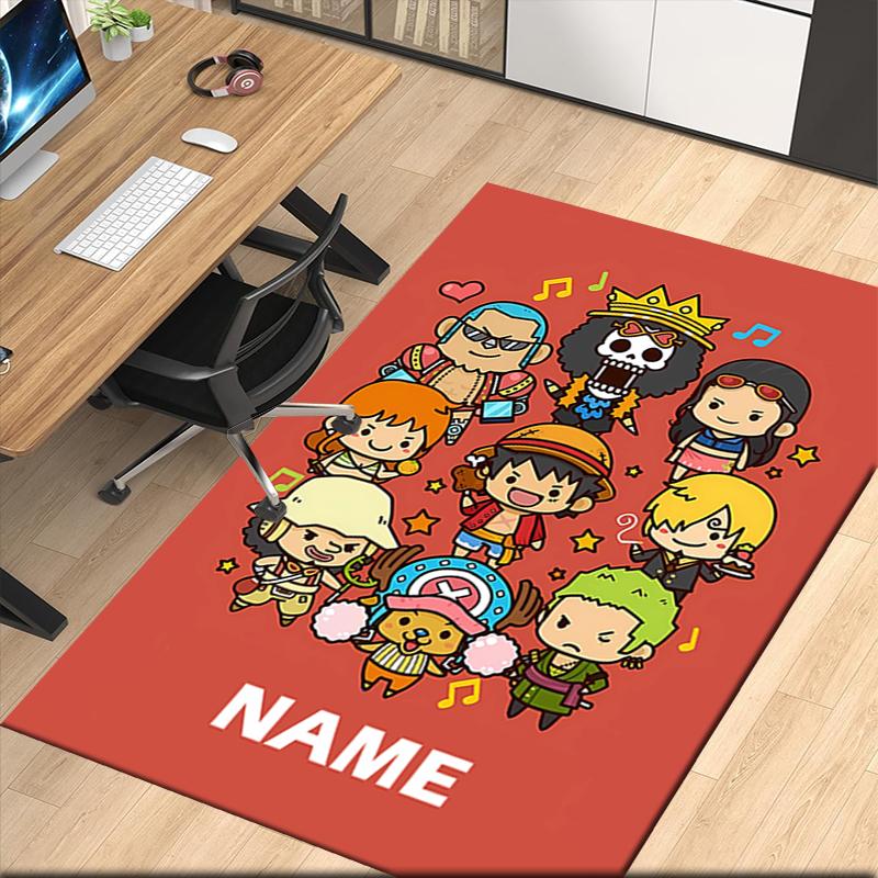 Custom Name One Piece Printed Carpet, for Office Chair Living Room Bedroom Kitchen Room Decor Gifts.