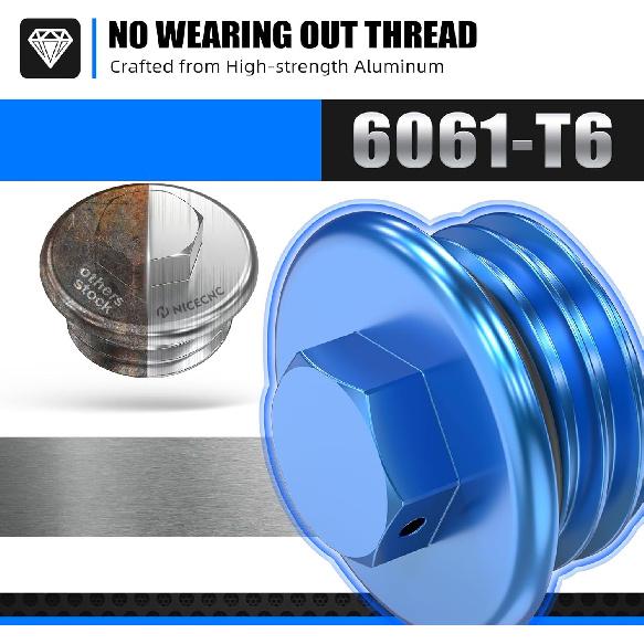 NICECNC Blauer Motoröl-Einfüllschraube Kappe Schraube Kompatibel mit Husqvarna 701 Enduro/Supermoto 2016-2023 TC/TE/TX/FE/FC/FX/FS 125-501 2014-2023