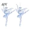 Cute Hanging Accessories 2Pcs Glitter Ballet Girl Keychain, 2D Acrylic Pendant for Bag Backpack, Sparkling Durable Crafts Dancer Car Rearview
