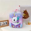 Elsa 3d Cartoon Hard Shell Double Shoulder Backpack Unicorn Schoolbag Waterproof