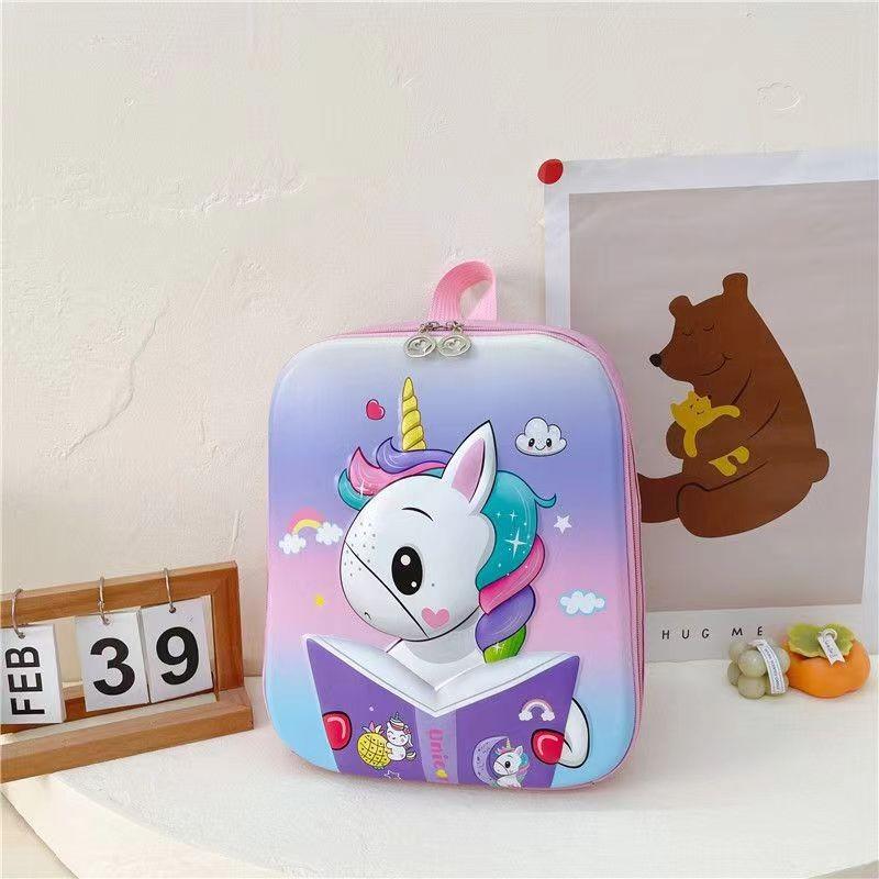 

Elsa 3d Cartoon Hard Shell Double Shoulder Backpack Unicorn Schoolbag Waterproof Unicorn