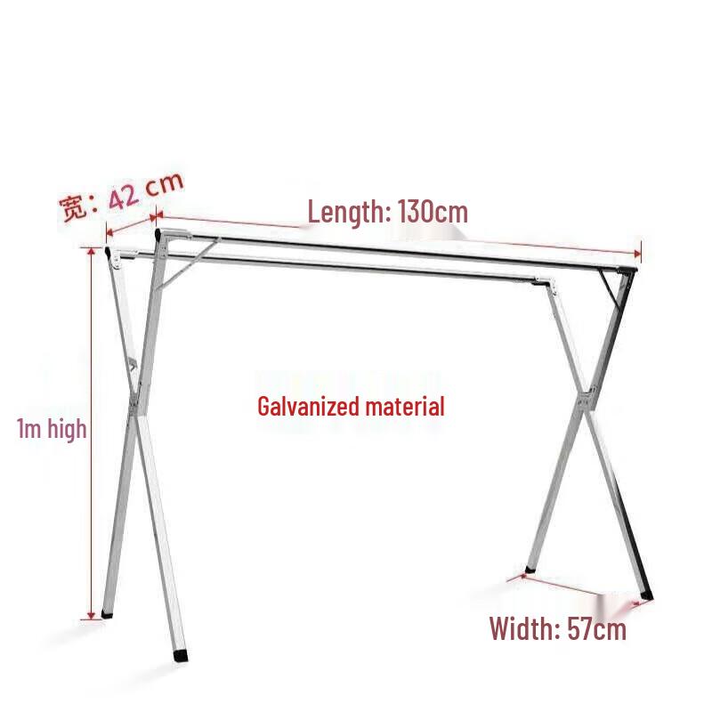 miflame Foldable Double Pole Drying Rack