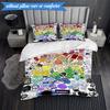 Colorful Dream Island Collage 3pcs K-pop Music Group Bedding set,Ideal for Bedroom, Dormitory,Including Duvet Cover And 2pcs Pillowcases,Fan Gifts