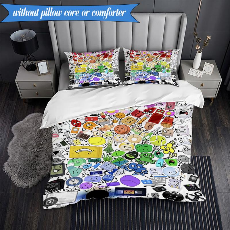 Colorful Dream Island Collage 3pcs K-pop Music Group Bedding set,Ideal for Bedroom, Dormitory,Including Duvet Cover And 2pcs Pillowcases,Fan Gifts