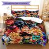 DBZ Decor Pattern Bedding Quilt Set Quilt Cover Pillowcase Home Decoration Birthday Gift (1 * Duvet Cover + 2 * Pillowcase, Without Core)