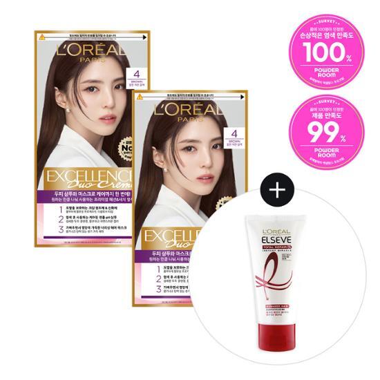 L'Oréal Paris NEW Excellence Duo Cream Double Plan 2 Types, Choose 1 (brown/light Brown)