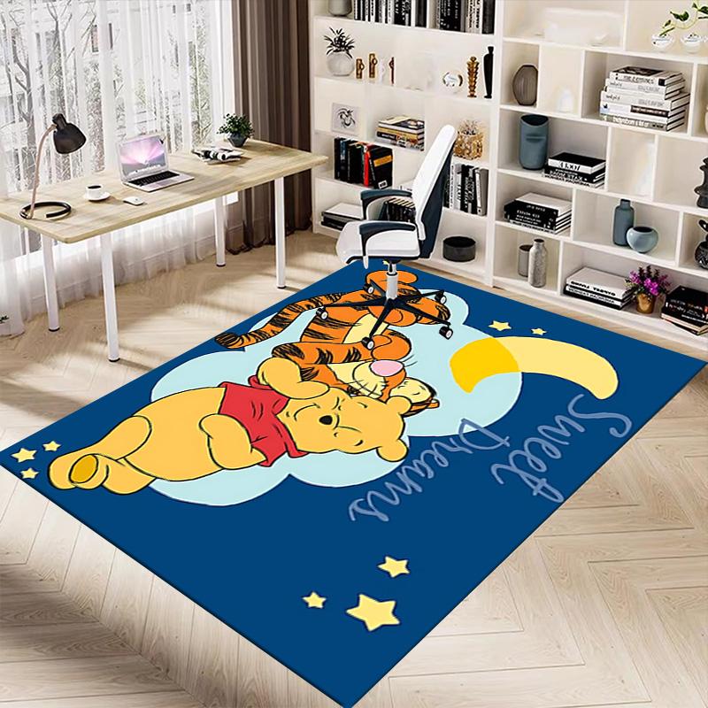 1pc Tiger Piglet Adventure Carpet for Playroom Bedroom Living Room Sofa Home Decor,kids Game Area Rug Non-slip Floor Mat Y72916