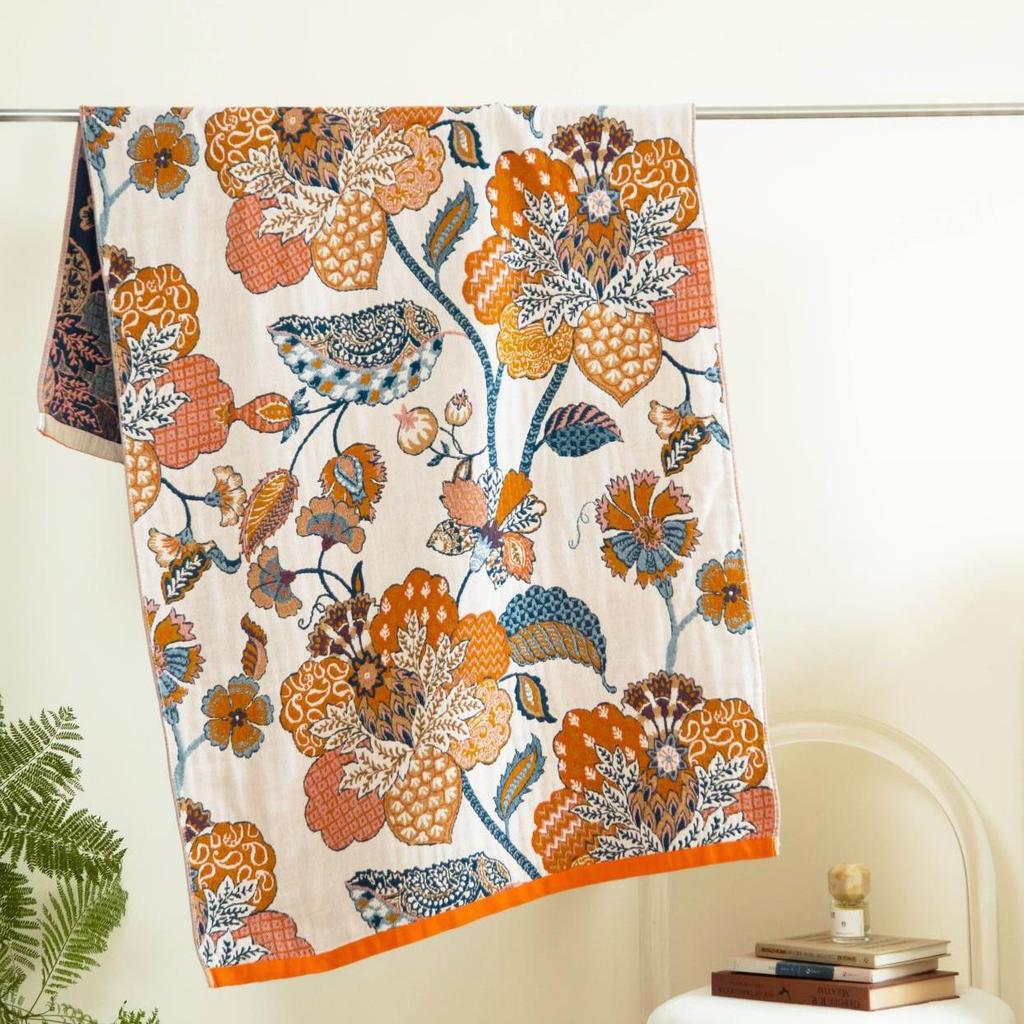New Soft Ethnic Style Sun God Cotton Bath Towel - Skin-friendly & Absorbent