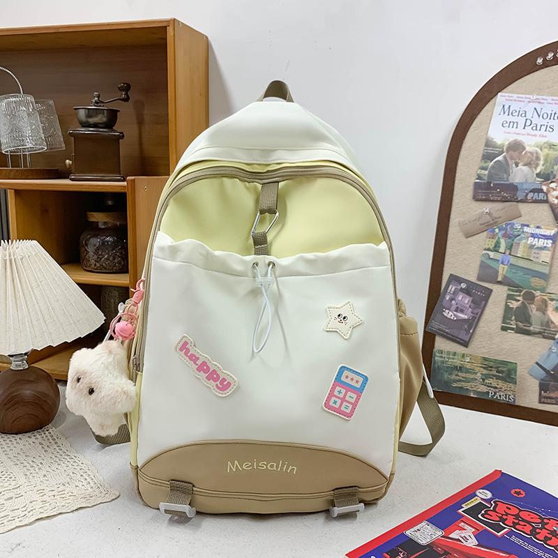 Summer new backpack female fresh and cute college style large capacity backpack junior high school college student class bag
