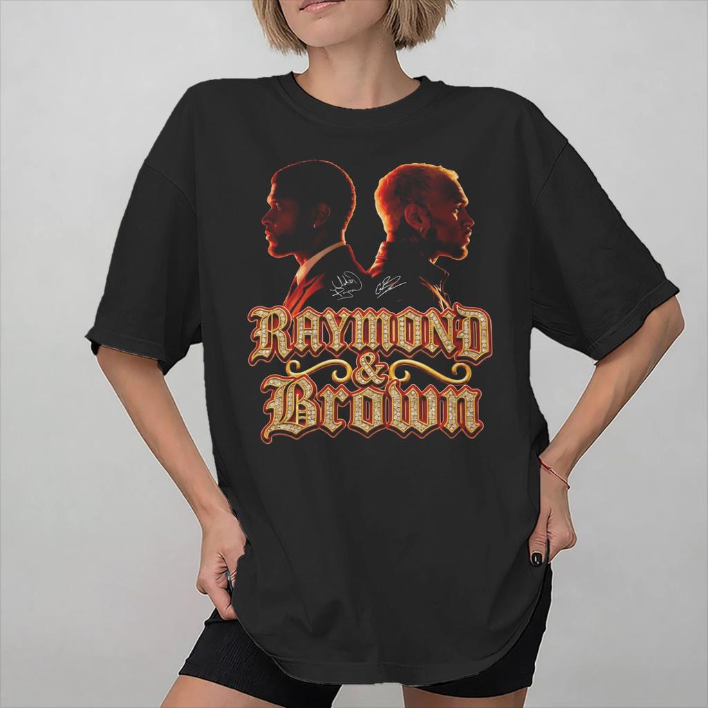 Graphic Printing Chris Brown Ushers RB Tour 2026 T Shirt for Unisex Women Pure Cotton Tshirts Short Sleeve Clothing
