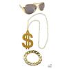 Set gangster ou rappeur - PTIT CLOWN - Lunettes, collier et bracelet