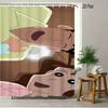 Crayon Shin-Chan Buttocks Oiroke No Momo Funny Balloon 2D Print Waterproof Shower Curtain, Minimalist Cream Bathroom Decor With