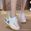 Spring and Autumn New Inner Height Increase Women's Shoes Color Matching Casual Shoes Sports Shoes Double Net Women
