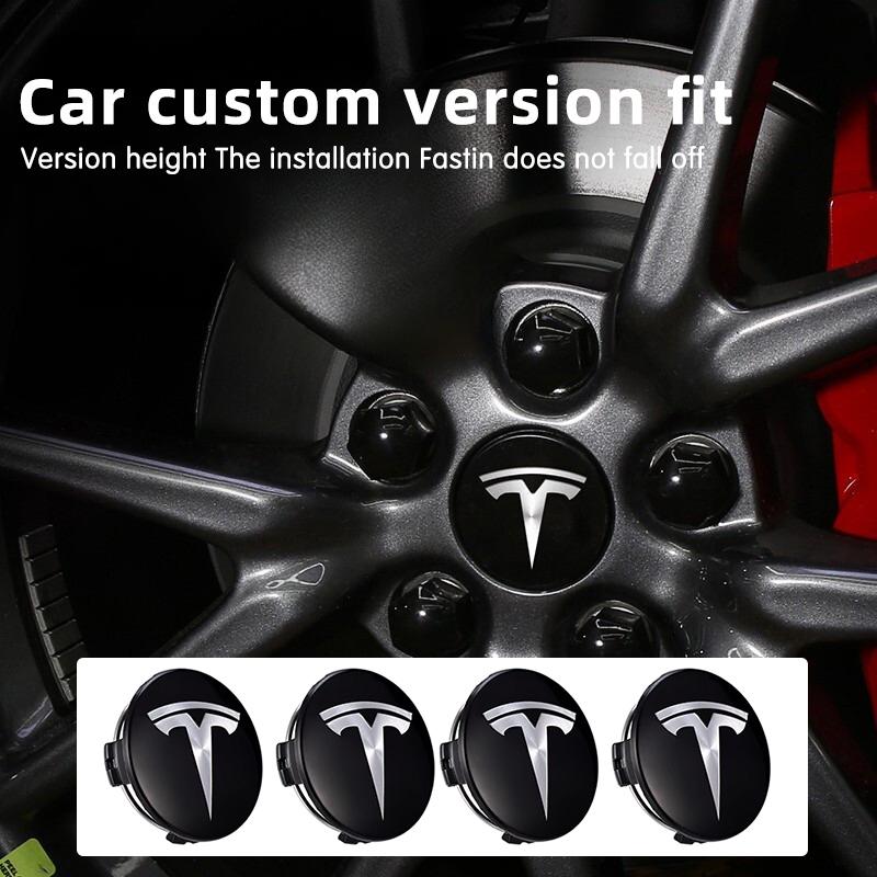 CGYJL1 Black Silver  56mm  Car Wheel Center Caps Rims Hub Cover Logo For Tesla Model 3 Y X S Hubcaps Auto Accessories