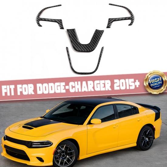 For Dodge Charger 2015-19 Copilot Storage Box Handle Cover Trim Carbon Fiber