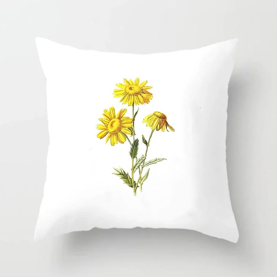 Plant Pattern Pillowcase Office Living Room Car Ornaments Home Pillowcase