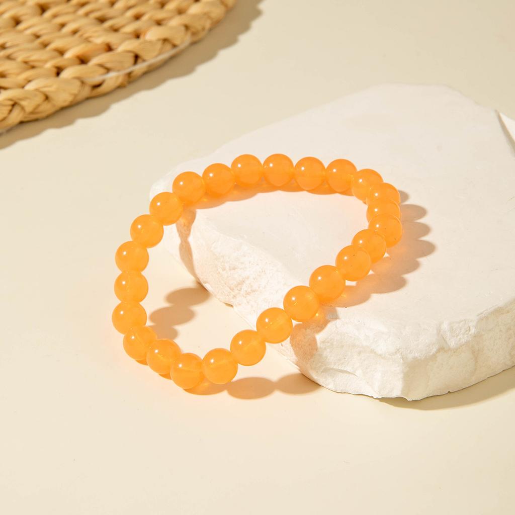 DIEZI Handmade 8 Colors Candy Color Acrylic Beads Bracelets For Women Girls Fashion Sweet Strand Bracelets Bangles Men Jewelry