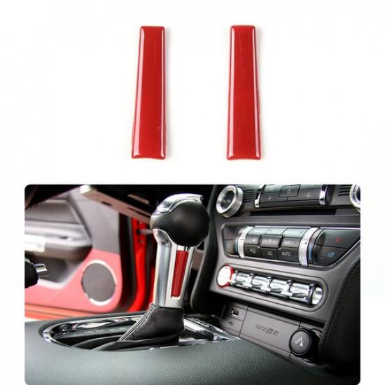 Car Gear Shift trim Gear Lever Knob Cover Trim for Ford Mustang 15+ Styling Red