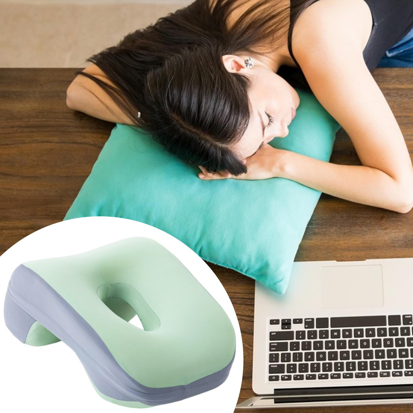 

Head Cushion Desk Sleeping Napping Pillow Kids Size 24x12cm Skin Friendly Material Removable Cover зелёный