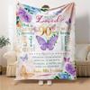 90Th Birthday Celebration Throw Blanket Durable Comfort for Sofa Couch Office Bed Picnics Four Seasons Universal Gift Camping Accessory Y26
