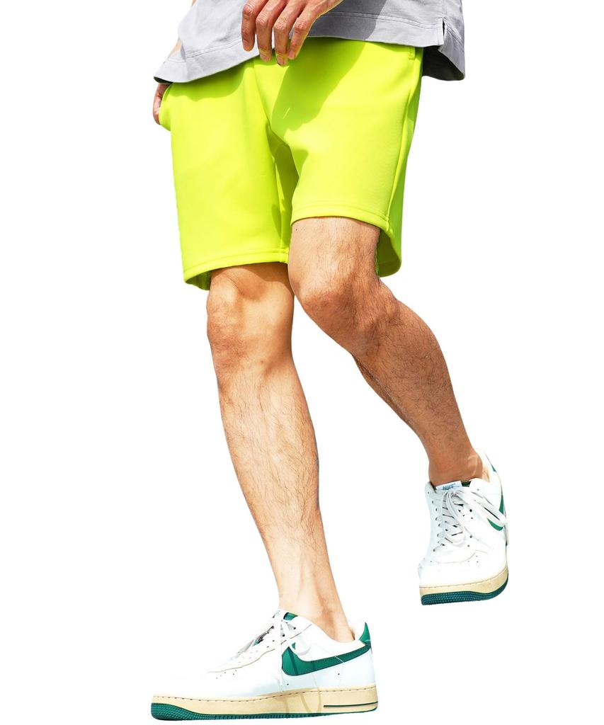 Shop Stretch Jersey Shorts XL Neon Yellow Short Short Easy to Move Half Above the Solid Leopard Summer Neon Quick Drying Ziggy's Men's Shorts,